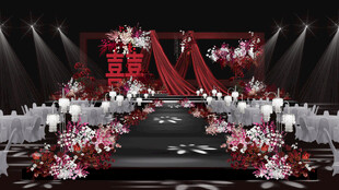 中式婚礼浪漫舞台布置