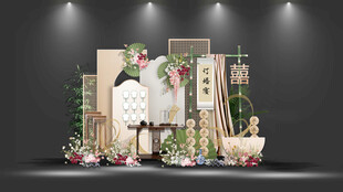 浪漫户外婚礼场景布置