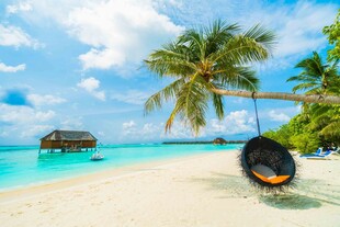 梦幻海岛沙滩休闲场景