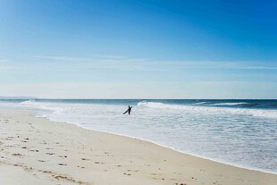 海边漫步的惬意时光