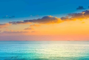 海边绝美日落海景图