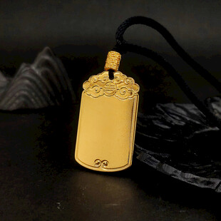 古法金吊坠 