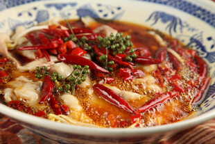 香辣可口的水煮鱼片