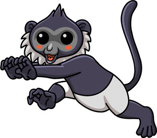 跳跃的可爱小猴