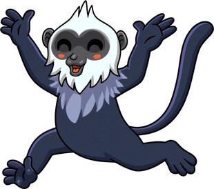 跳跃的卡通小猴