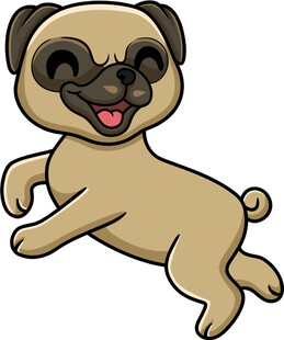 跳跃的可爱哈巴狗