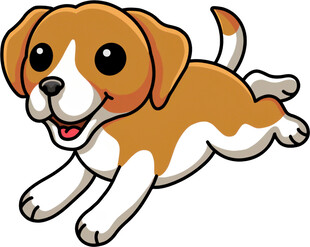 奔跑的可爱小狗