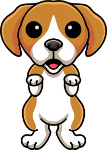 可爱小狗站立卖萌