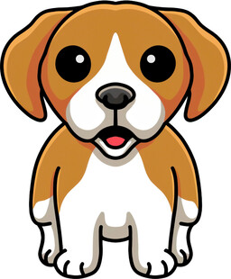 可爱小猎犬卡通形象