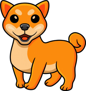 可爱柴犬卡通形象