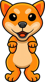 可爱卡通柴犬形象