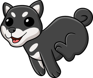 跳跃的可爱哈士奇