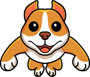 跳跃的可爱小狗