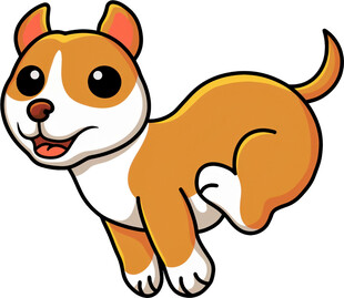 跳跃的可爱小狗