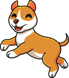 跳跃的可爱小狗