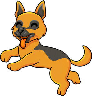 跳跃的可爱小狗