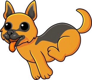 跳跃的可爱小狗