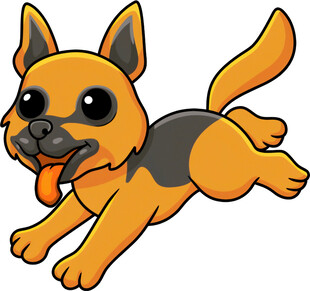 奔跑的可爱小狗