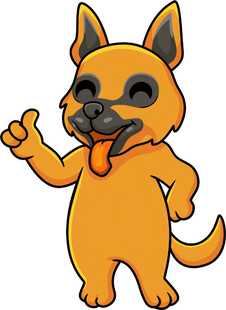 俏皮小狗比耶卖萌