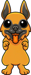 可爱卡通小狗吐舌卖萌