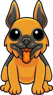 可爱卡通小狗吐舌卖萌