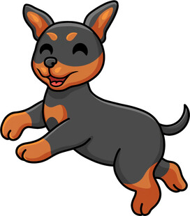 跳跃的可爱小狗