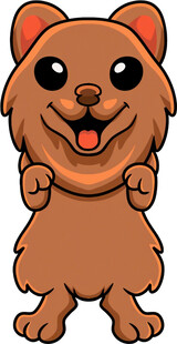 可爱站立小狗卡通形象