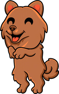 可爱站立小狗卡通形象