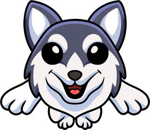 可爱卡通哈士奇形象