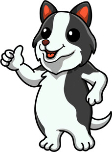 可爱小狗竖大拇指