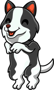 跳跃的可爱卡通小狗