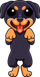 可爱站立小狗卡通形象