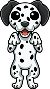 可爱斑点狗卡通形象