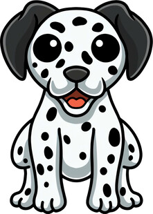 可爱斑点小狗卡通形象