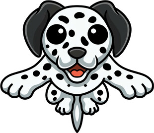 可爱斑点狗卡通形象