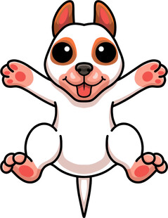 可爱小狗开心跳跃