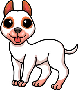 可爱卡通小白狗