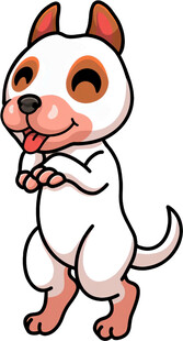 可爱卡通小狗俏皮模样