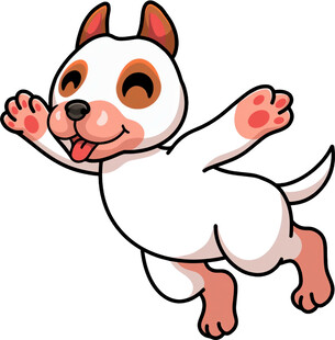 跳跃的可爱小狗