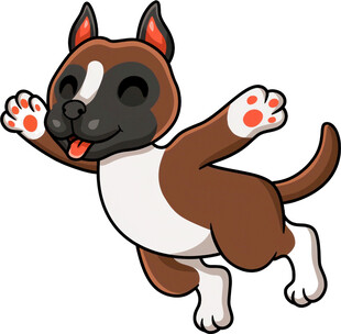 跳跃的可爱小狗