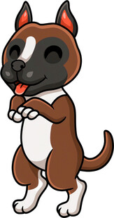 可爱卡通小狗双手合十