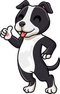 可爱小狗竖大拇指