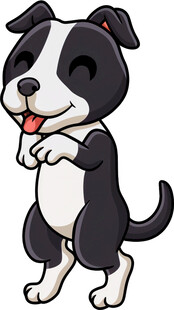 可爱小狗站立卖萌