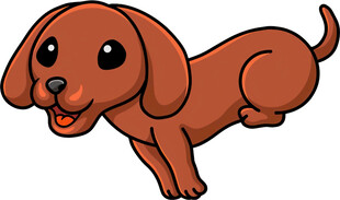 跳跃的棕色小狗