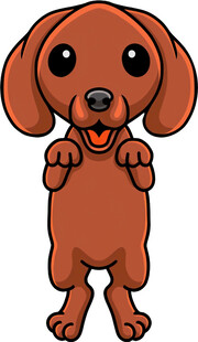 可爱站立小狗卡通形象