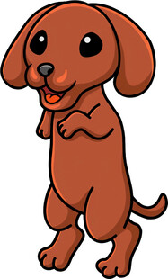 可爱站立小狗卡通形象