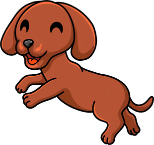 跳跃的可爱棕色小狗