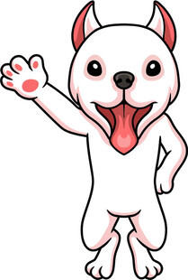 可爱小狗挥手打招呼