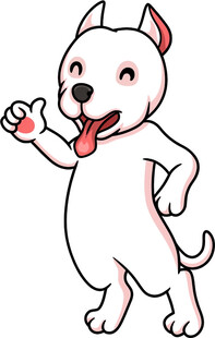 可爱小狗比耶卖萌