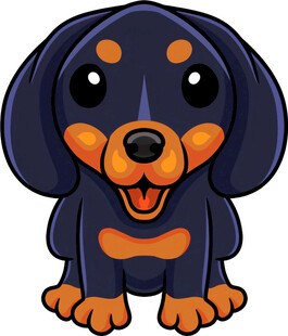 可爱卡通腊肠犬形象